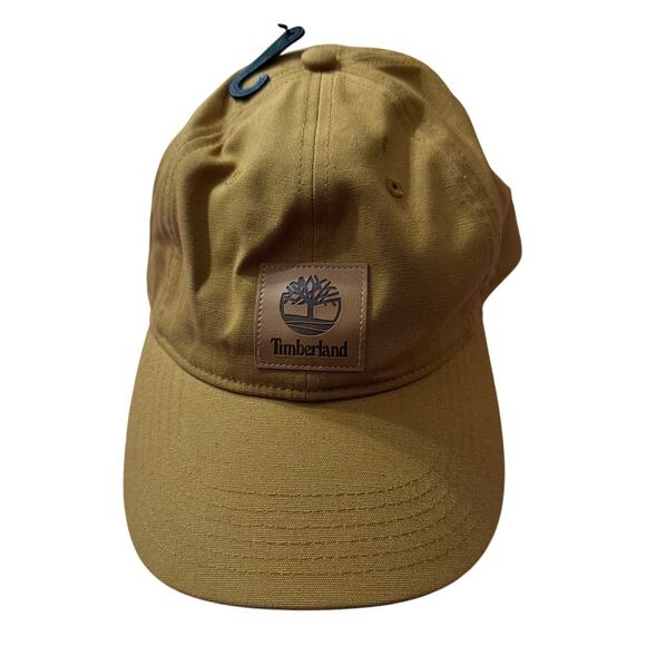 Timberland Men's Tan Khaki Logo Adjustable Snap Back Hat New - Picture 1 of 6